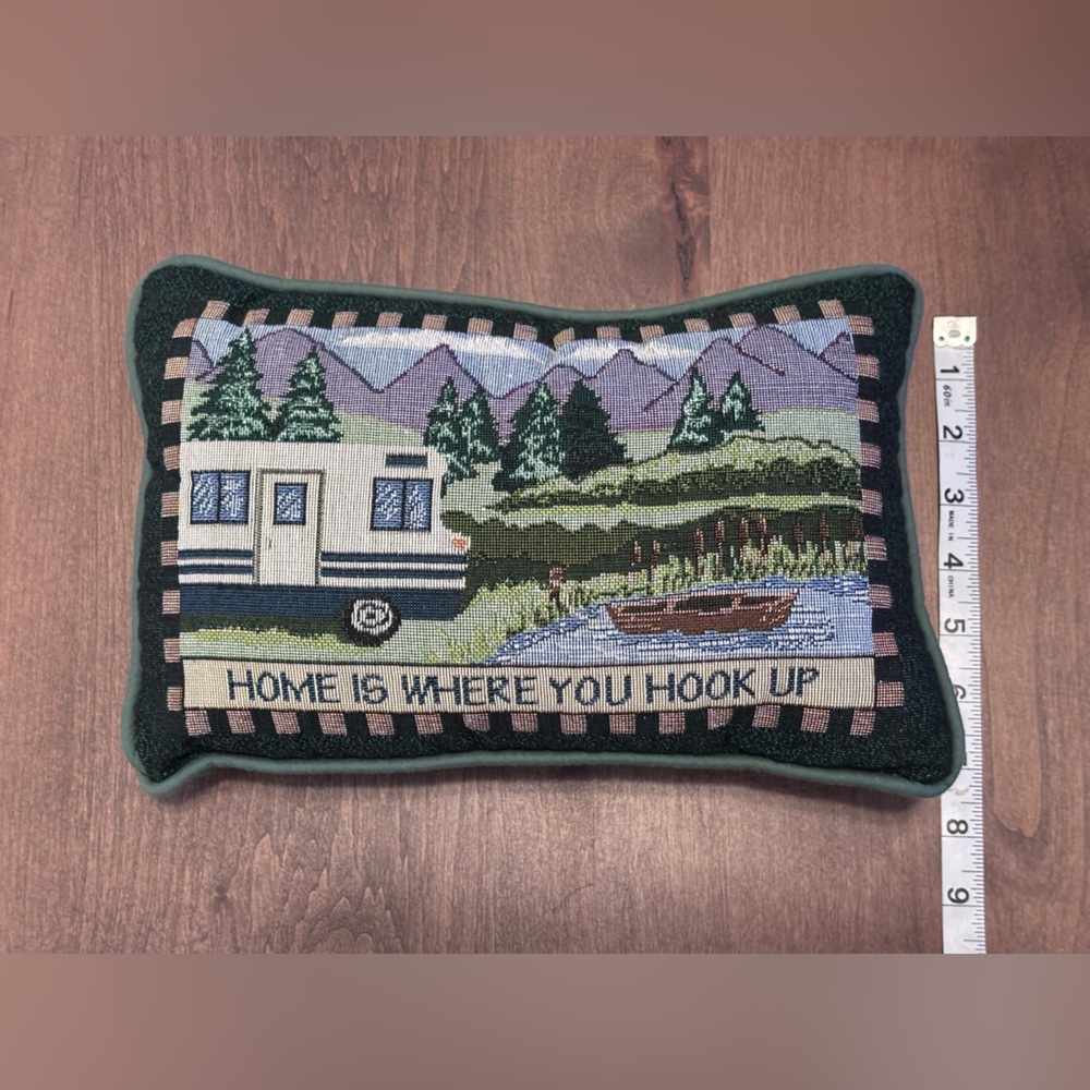 CampingThemed, Home is where you hook up, Decorative Pillow - Picture 4 of 8
